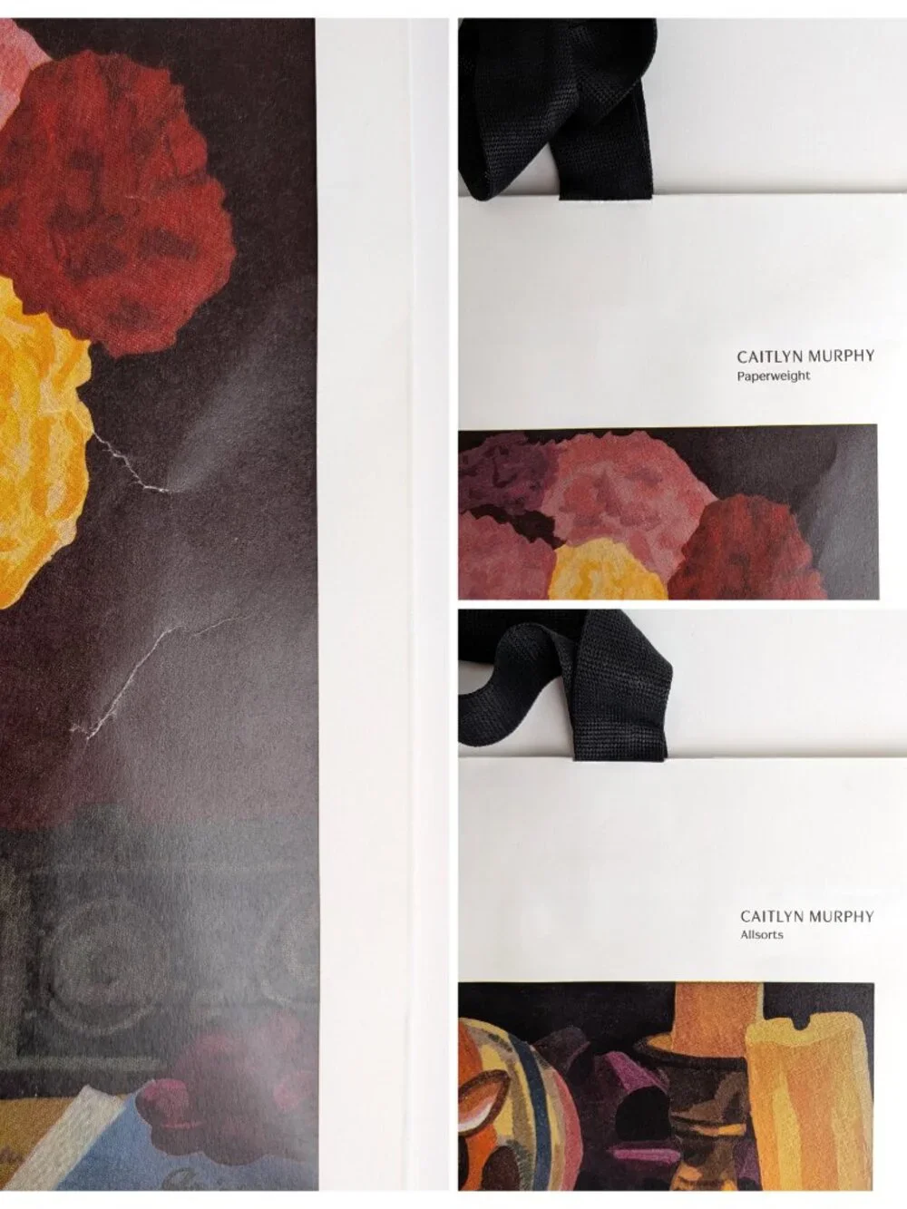 Lot of 4 Aritzia Artist Shopping Bags Gregory Crewdson Carlijn Jacobs Murphy